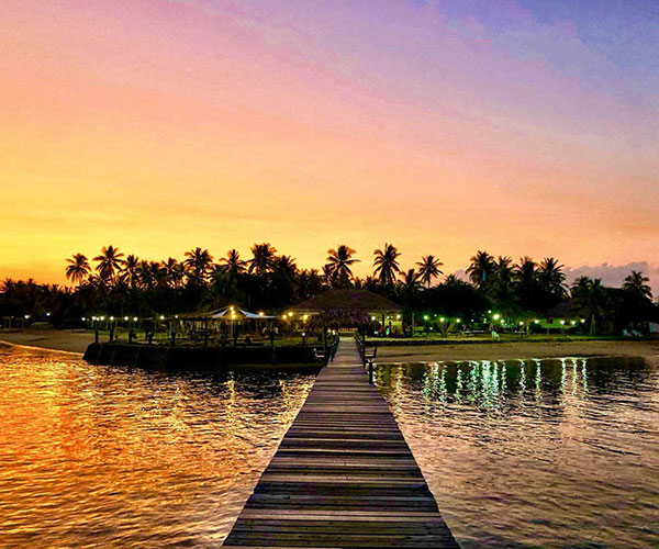 Sunset-over-resort-from-the-jetty